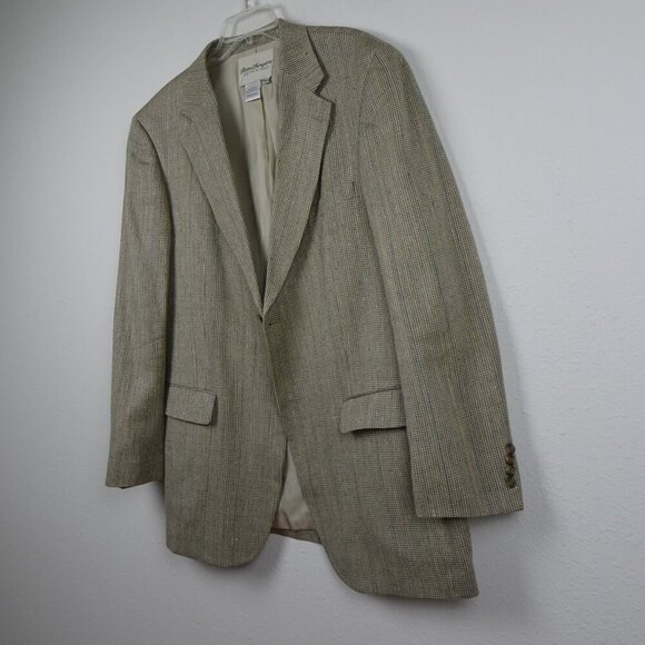 Norm Thompson Sport Coat Blazer Jacket Men's Size 44L Classic Silk Nubby - Picture 3 of 8